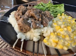 2. Garlic Butter Steak Bites & Creamy Mashed Potatoes